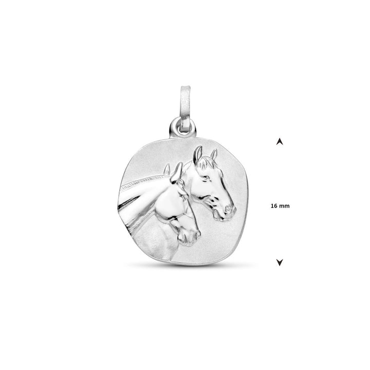 Zilveren hanger met poli/mat afwerking – gerhodineerd 925 zilver