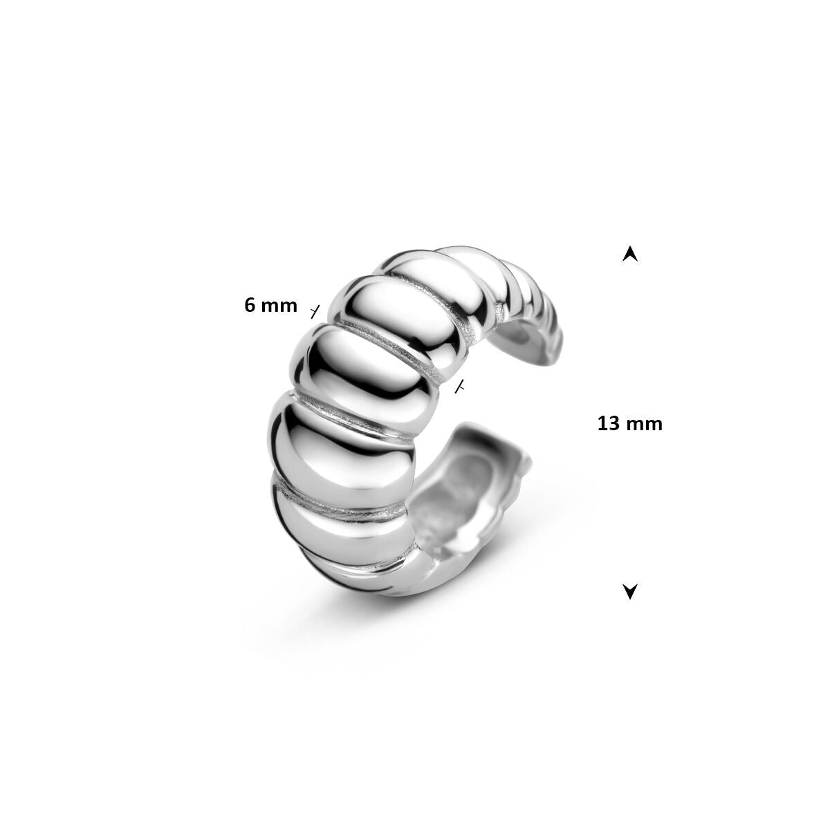 Zilveren ear cuff – modern accent zonder piercing