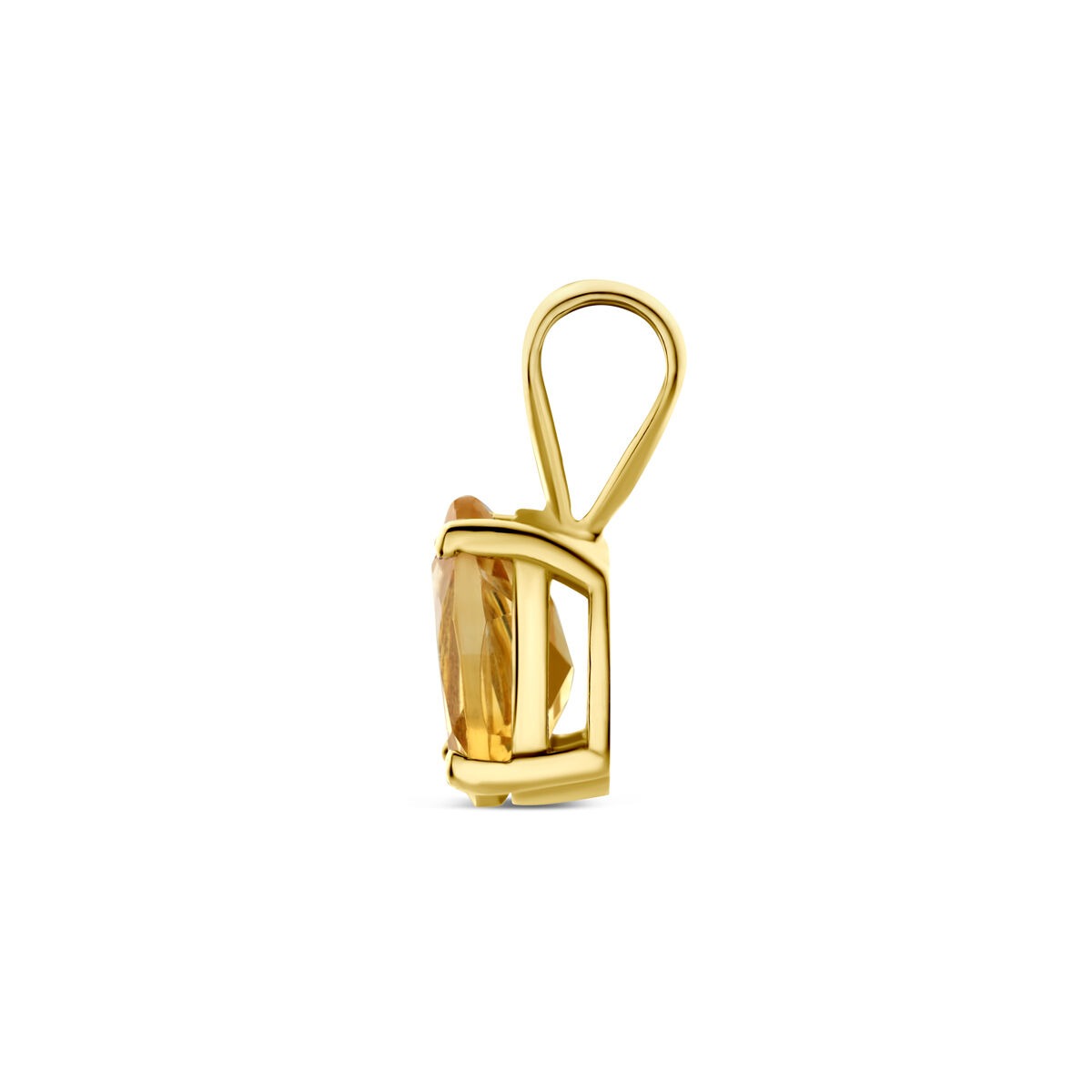 14k Geelgouden hanger met citrien