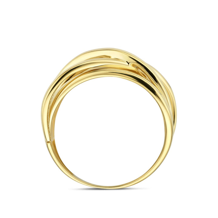 14k Geelgouden dames ring met brede band van 11 mm