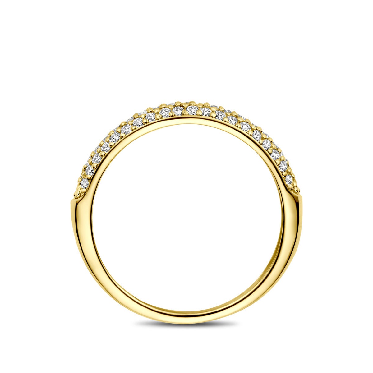 14k Geelgouden ring met lab grown diamant