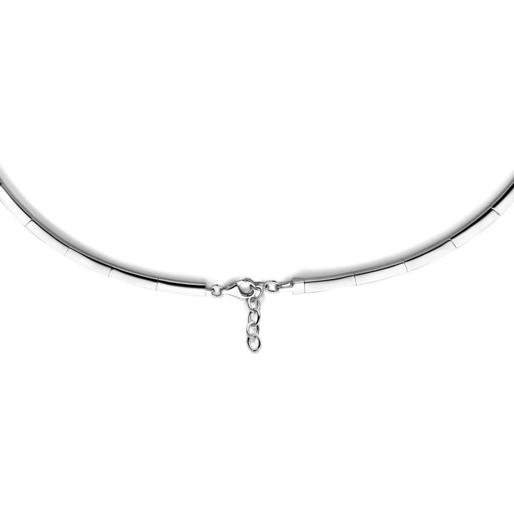 925 Gerhodineerd Zilveren Collier met Zirkonia