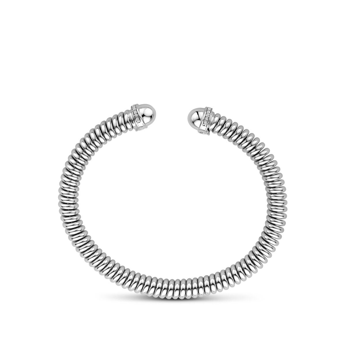 Zilveren dames armband – gerhodineerde spang