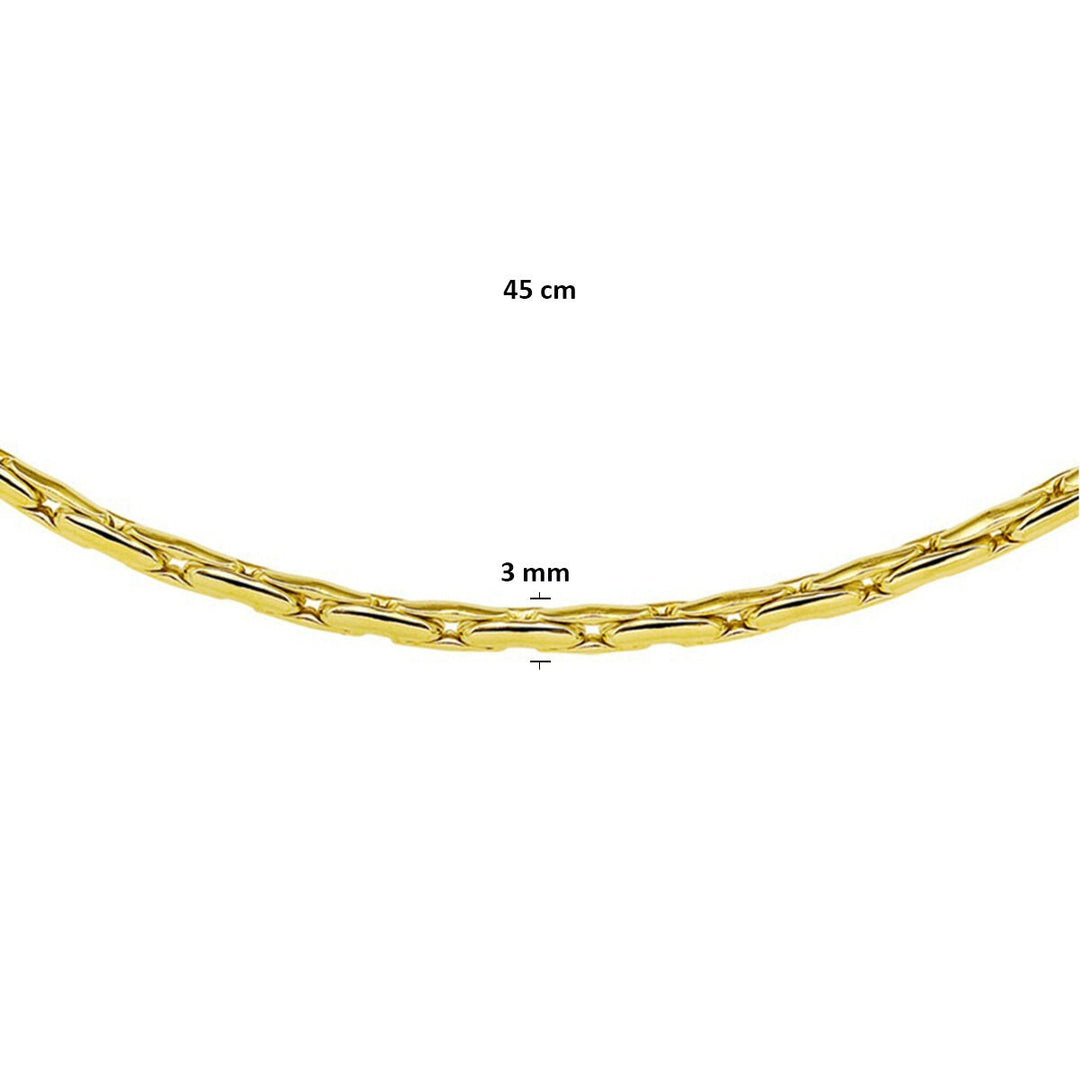 9k Geelgoud Silgold Cardano Collier