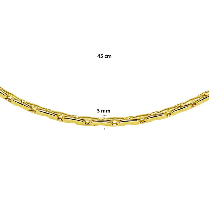 9k Geelgoud Silgold Cardano Collier