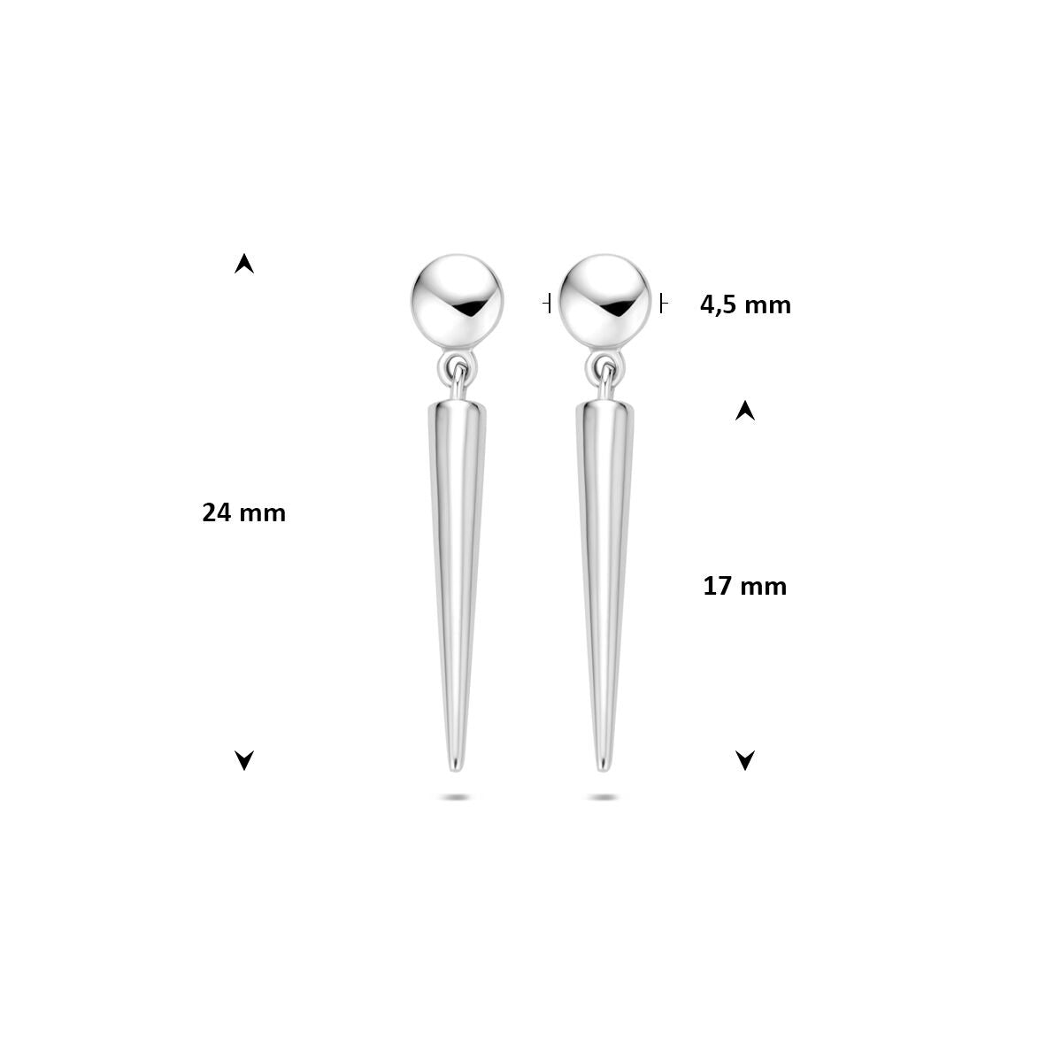 Gerhodineerd zilveren oorhangers