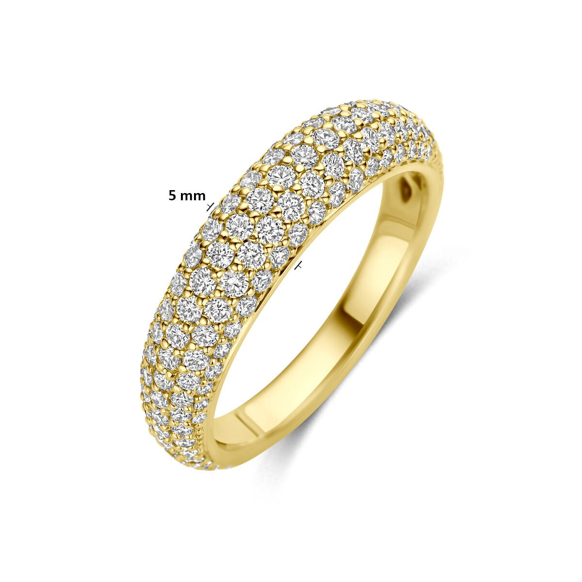 14k geelgouden ring met diamant