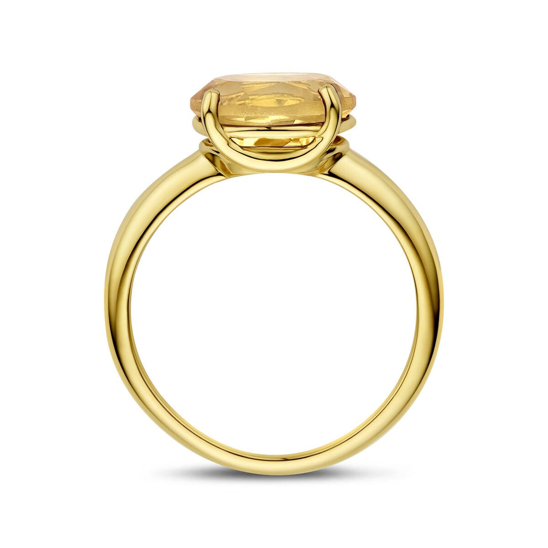 14k Geelgouden ring met citrien