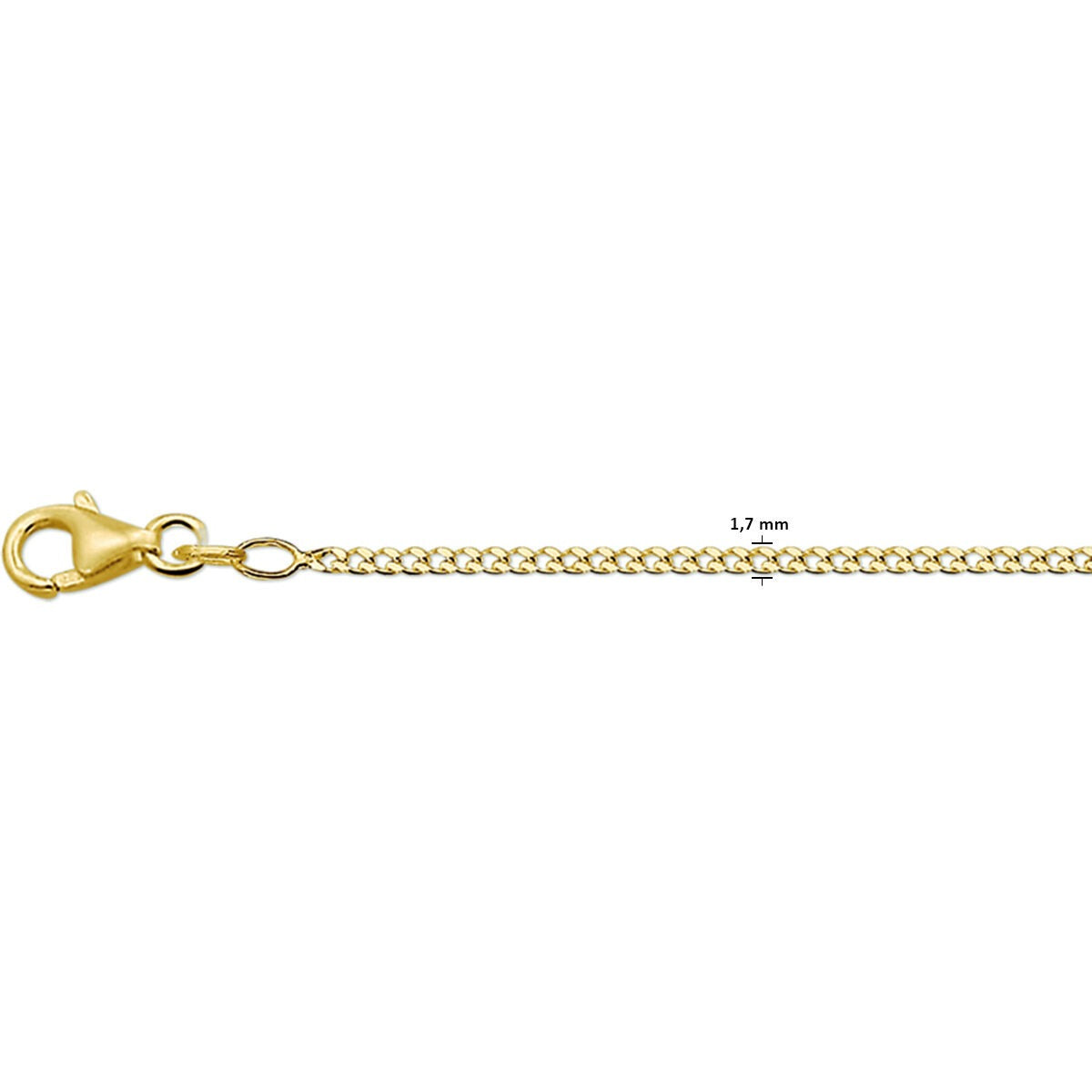 14k geelgouden gourmette ketting unisex