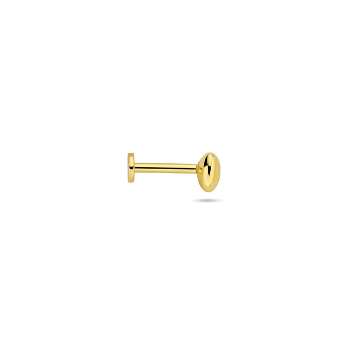 Verguld zilveren flat back piercing strikje – 925 zilver