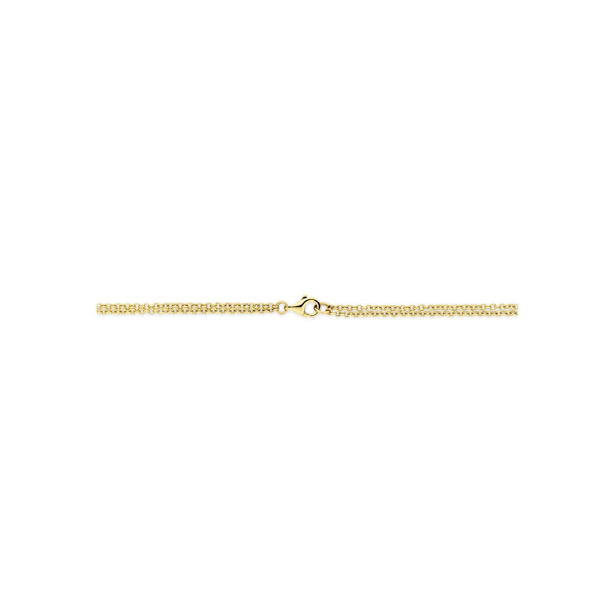 14k Bicolor Gouden Ketting met Hanger Diamant
