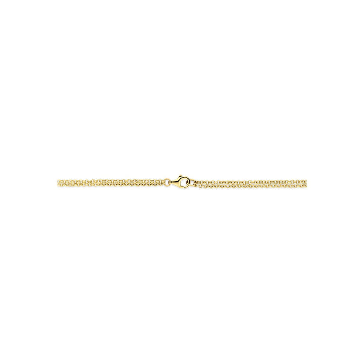 14k Bicolor Gouden Ketting met Hanger Diamant