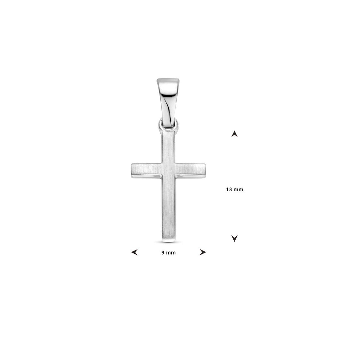 Zilveren kruis hanger – gerhodineerd 925 zilver