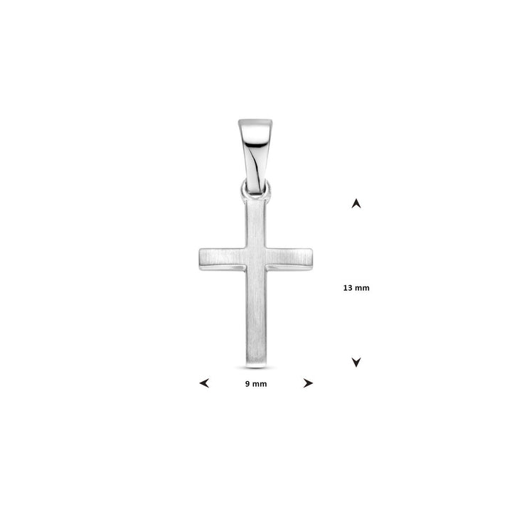 Zilveren kruis hanger – gerhodineerd 925 zilver