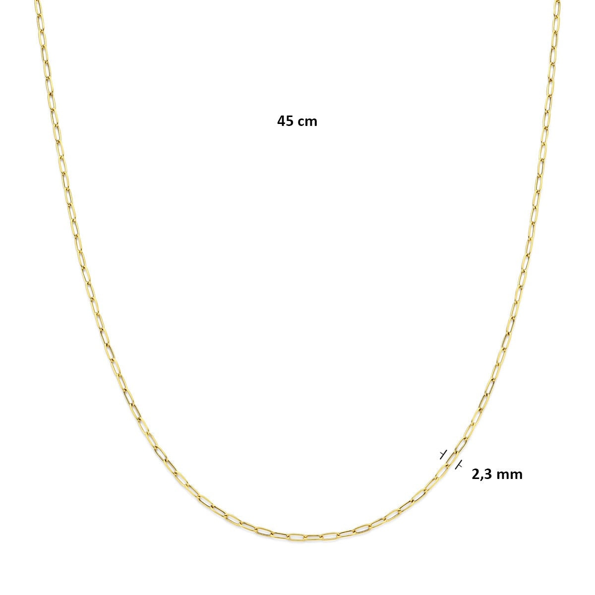 14k geelgouden collier met ankerschakel
