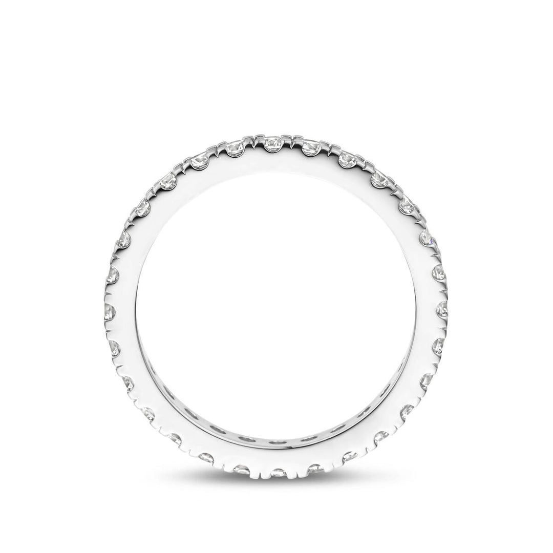 Gerhodineerd 925 zilveren ring met zirkonia 2.2 mm