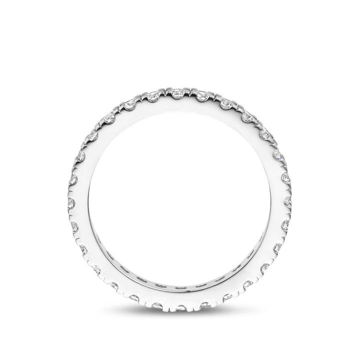 Gerhodineerd 925 zilveren ring met zirkonia 2.2 mm