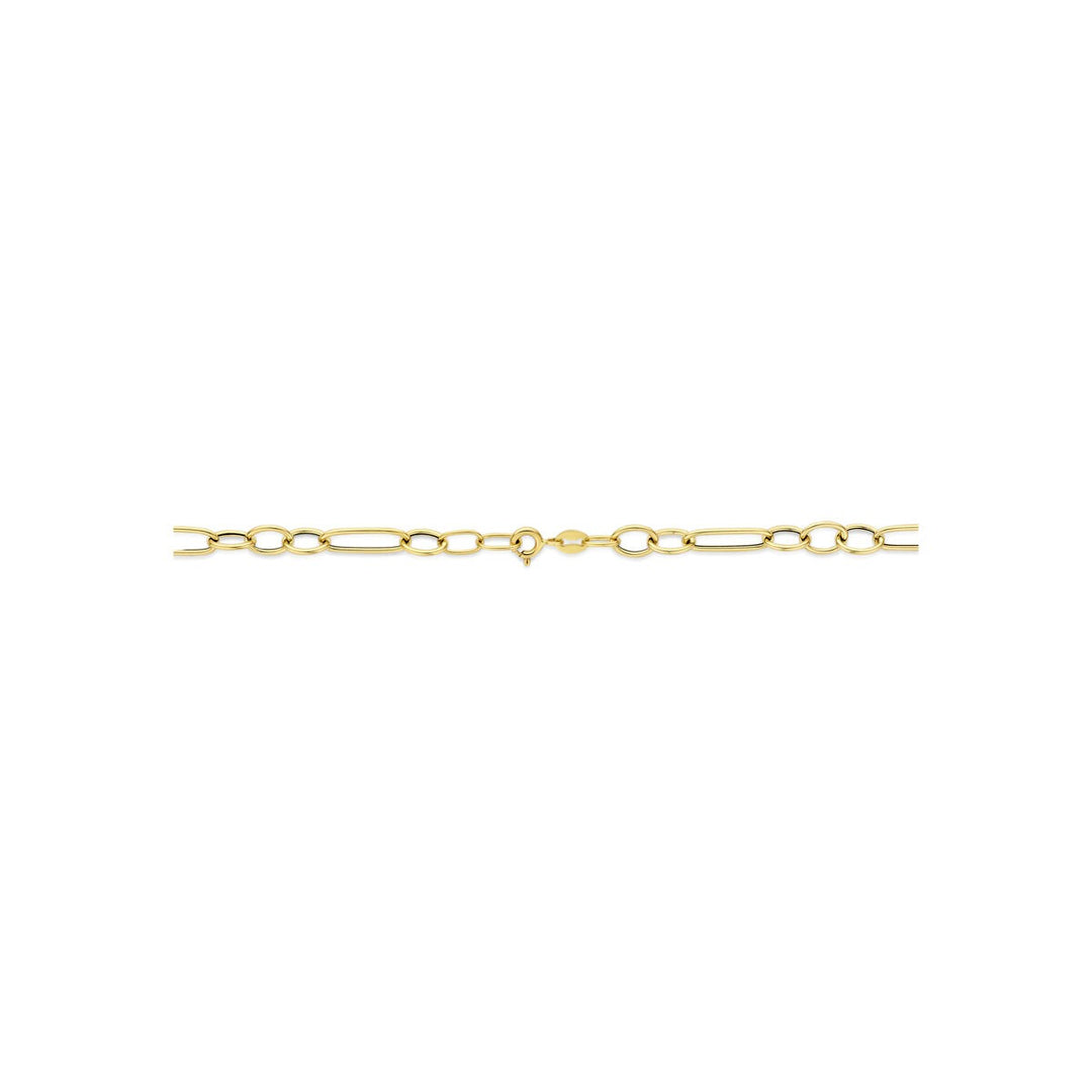 14k Geelgouden Schakel Ketting Anker