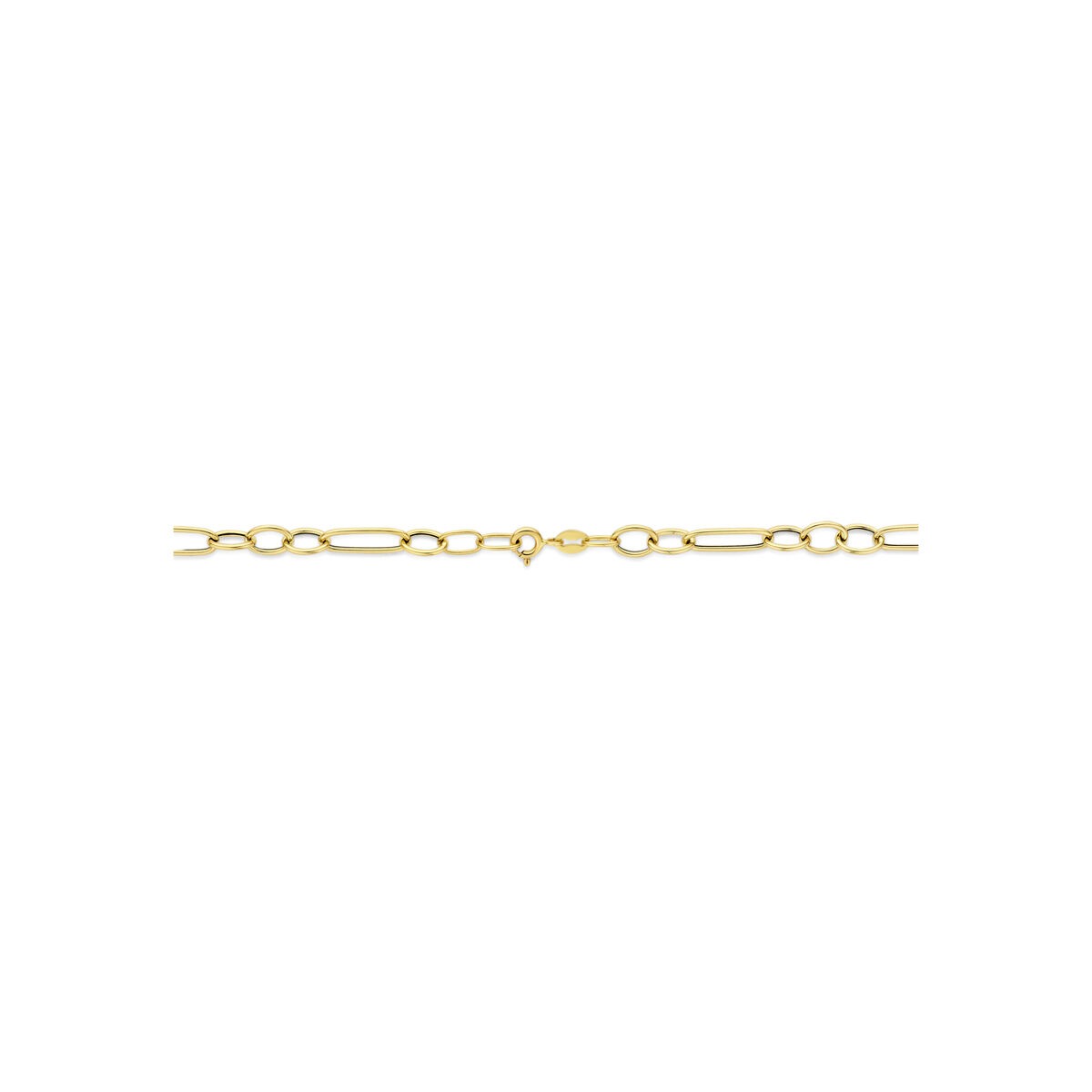 14k Geelgouden Schakel Ketting Anker