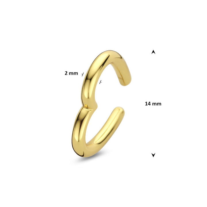 Verguld zilveren ear cuff in hartvorm