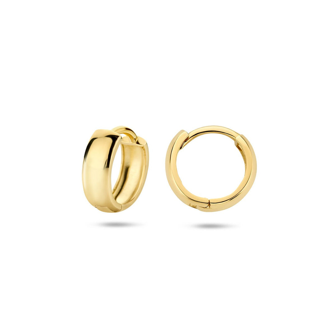 9k Geelgouden Klapoorringen 12 x 3.2 mm