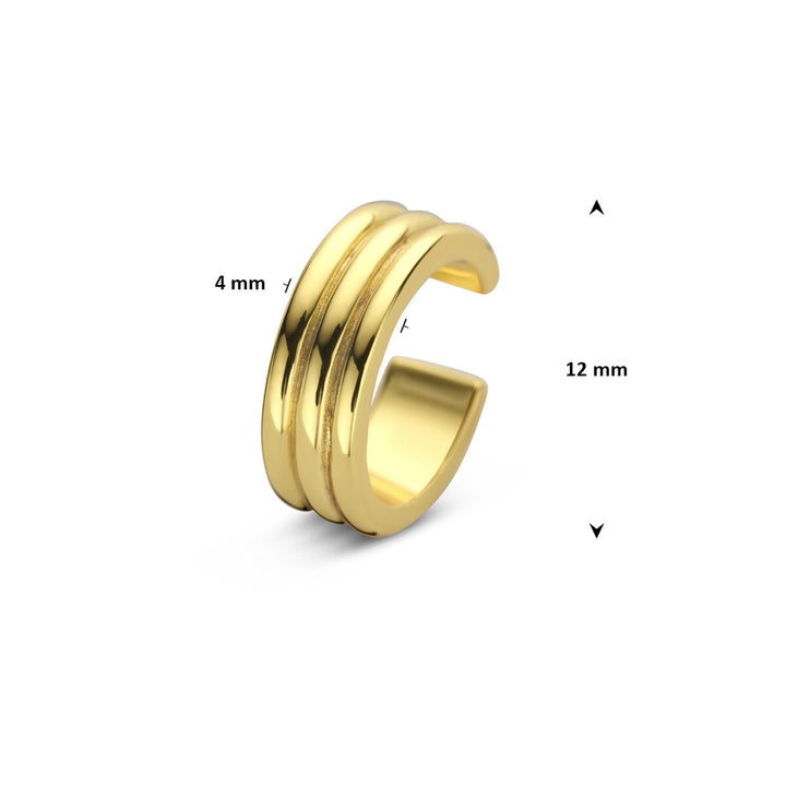 Verguld zilveren ear cuff – minimalistisch gouden accent zonder gaatje