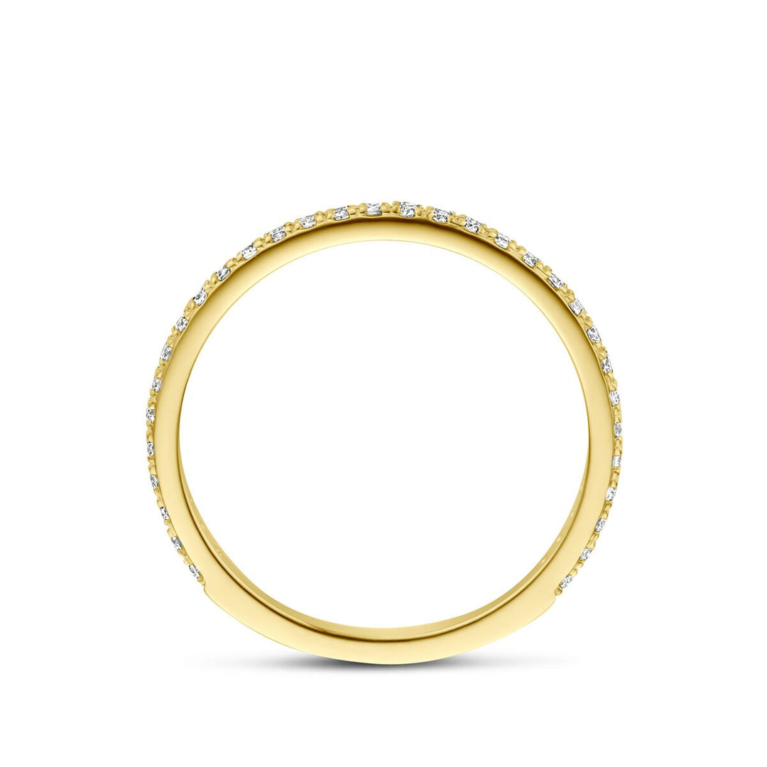 14k geelgouden ring met lab grown diamant
