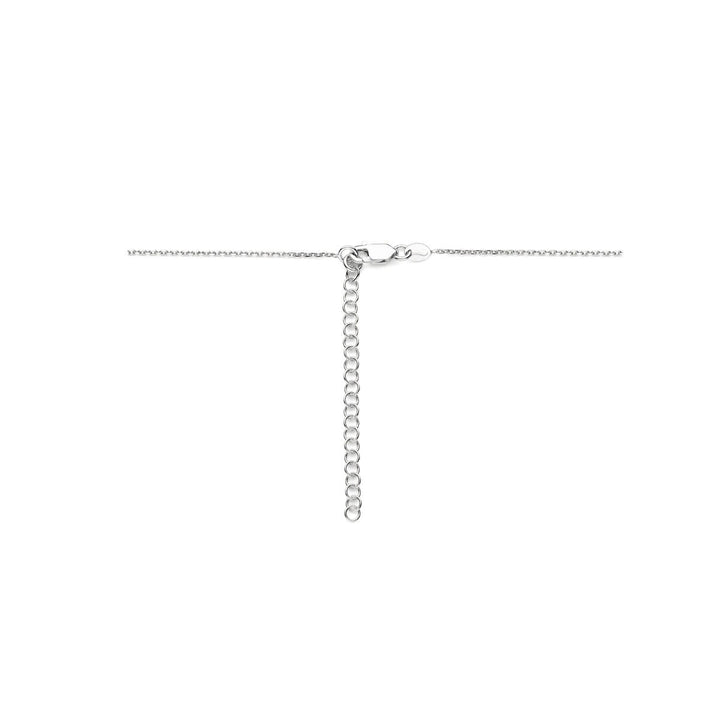 Van der Kooij Collection - zirconia necklace 1.3 mm 40 + 5 cm silver rhodium plated