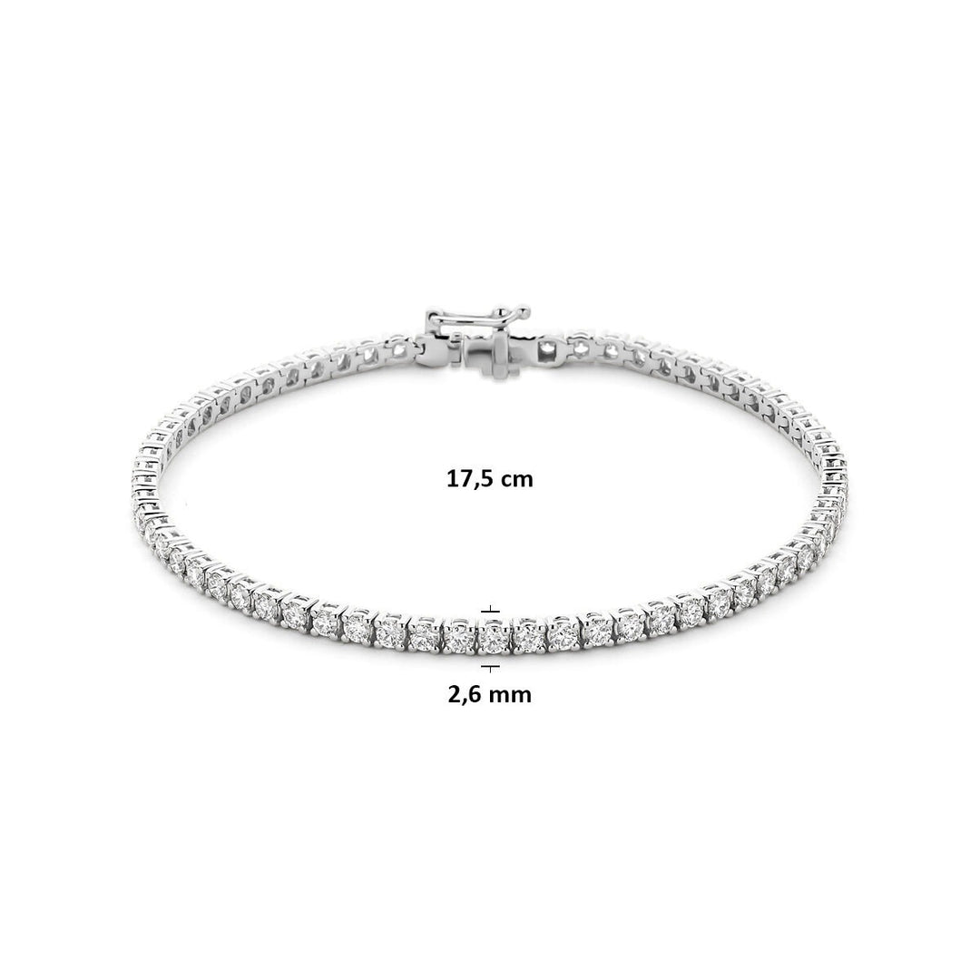 925 Zilveren tennis armband met lab grown diamant