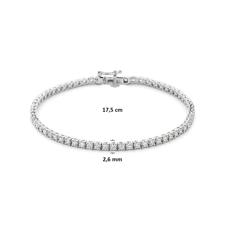 925 Zilveren tennis armband met lab grown diamant