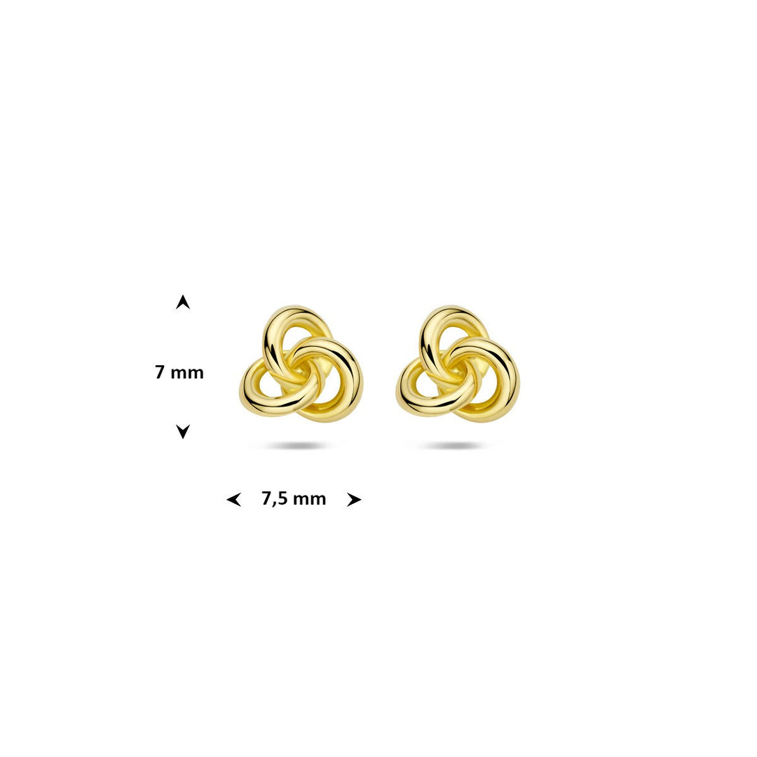 9k gouden oorknopjes 7 mm – geelgoud