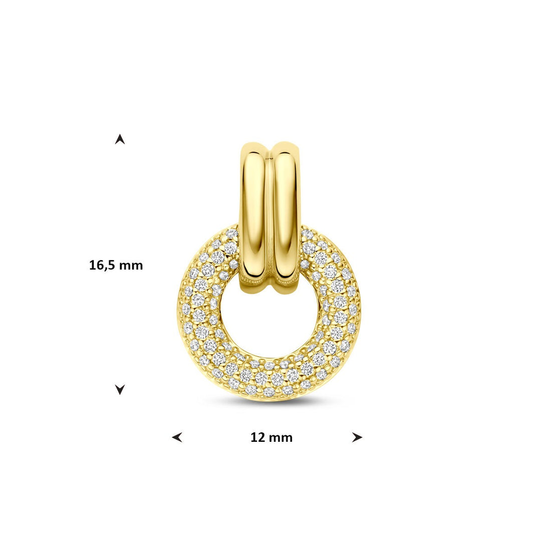 14k Geelgouden dames hanger met diamant – 0.19ct