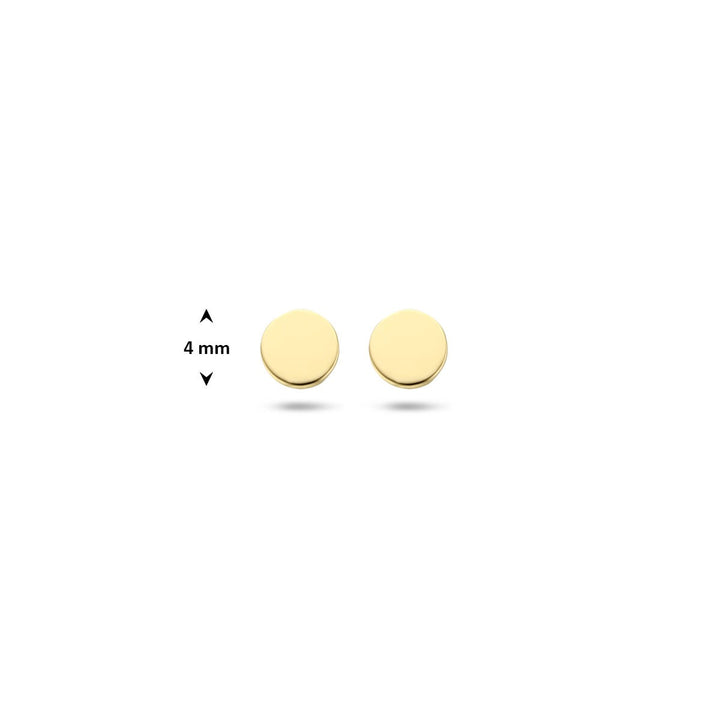 ear studs round 14K yellow gold