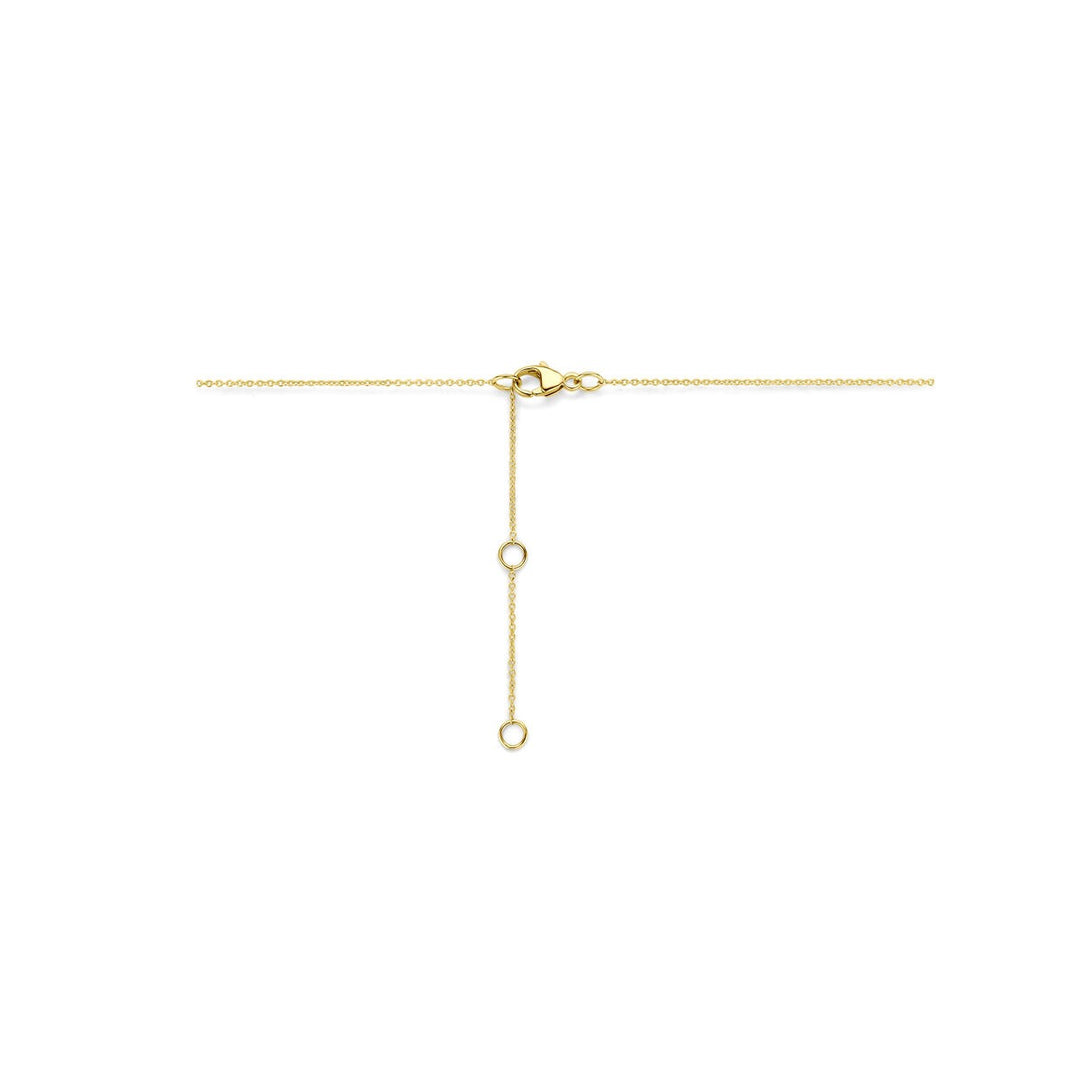 14k Geelgouden collier met lab grown diamant