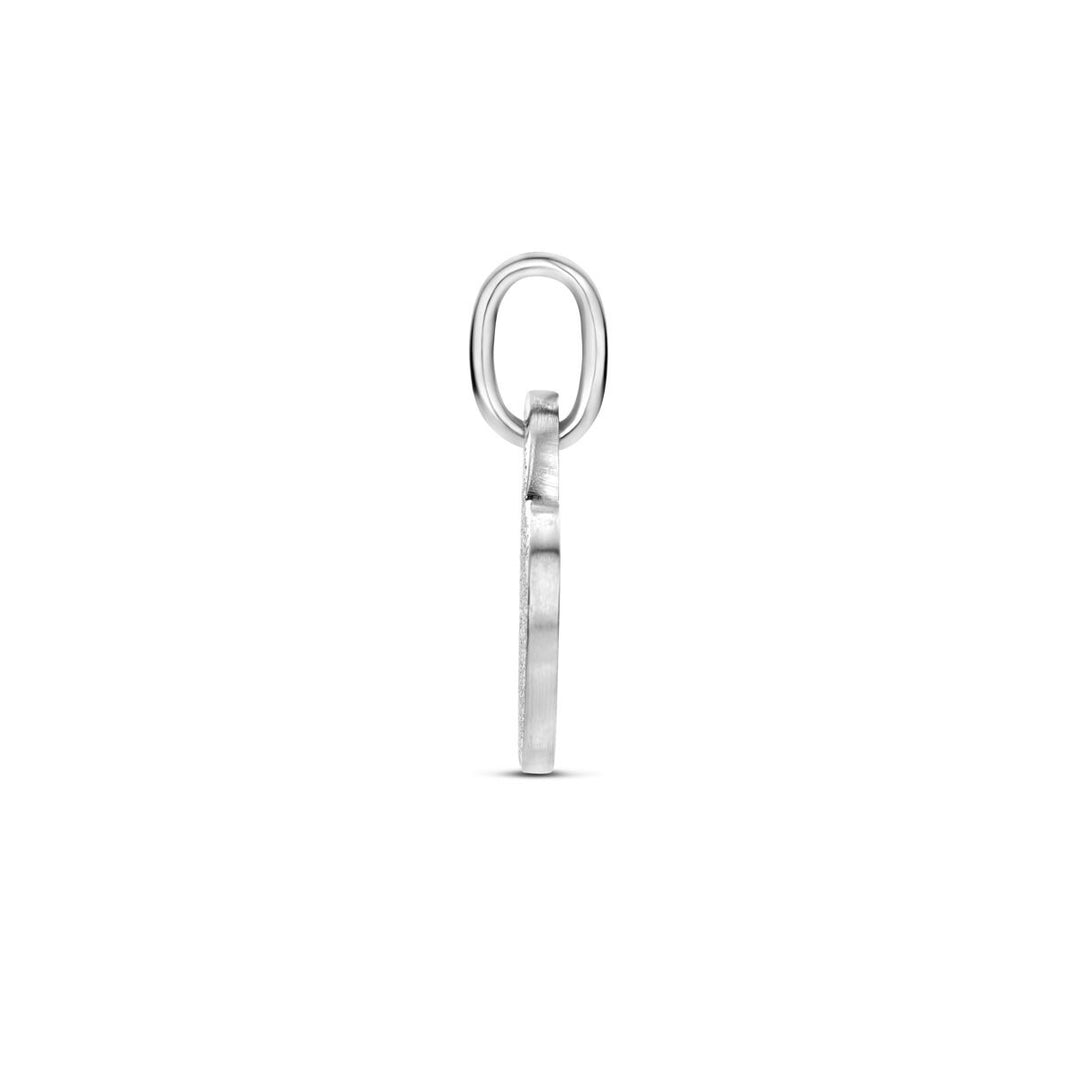 Zilveren hartjes graveerhanger – gerhodineerd 925 zilver