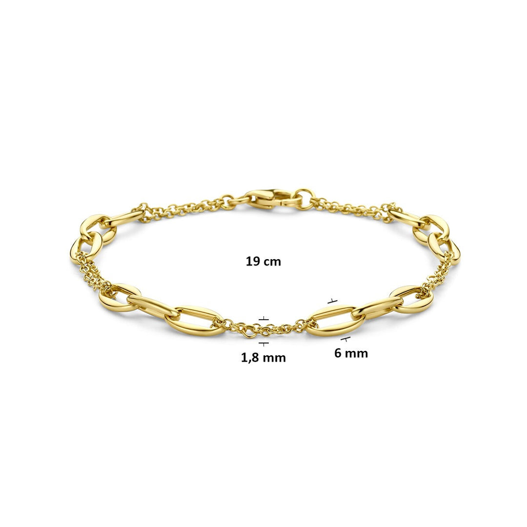 14k Geelgouden Schakel Armband Anker