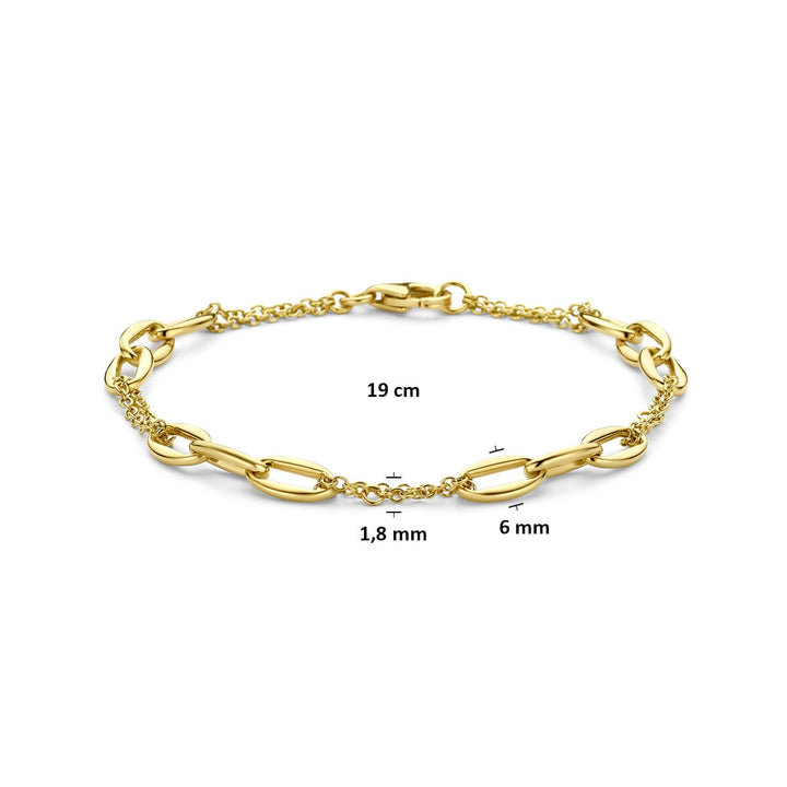 14k Geelgouden Schakel Armband Anker