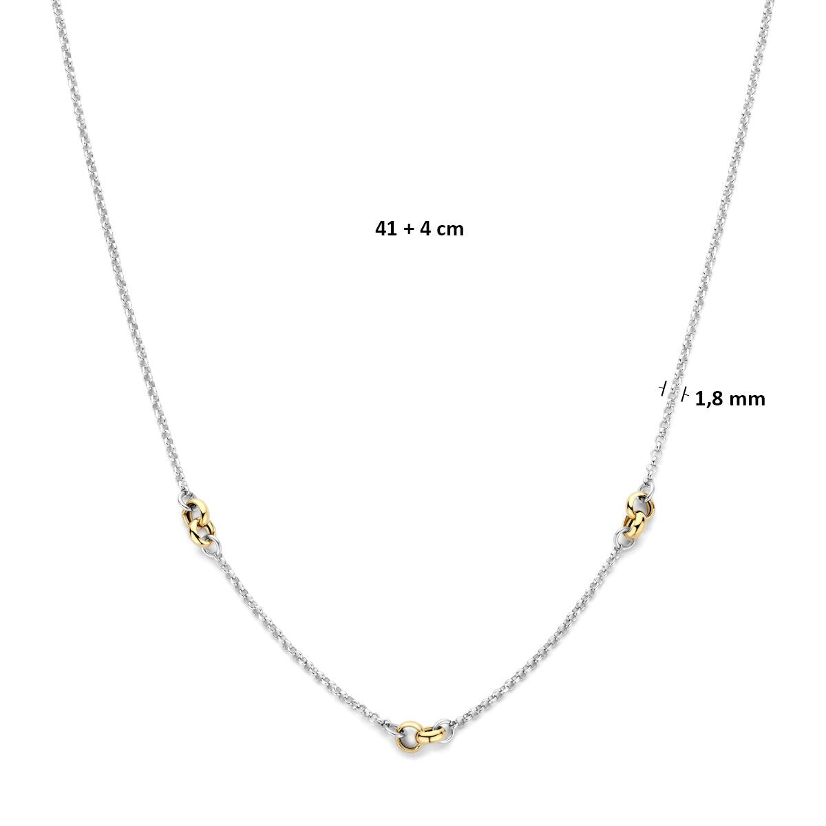 Verguld 925 zilveren ankercollier