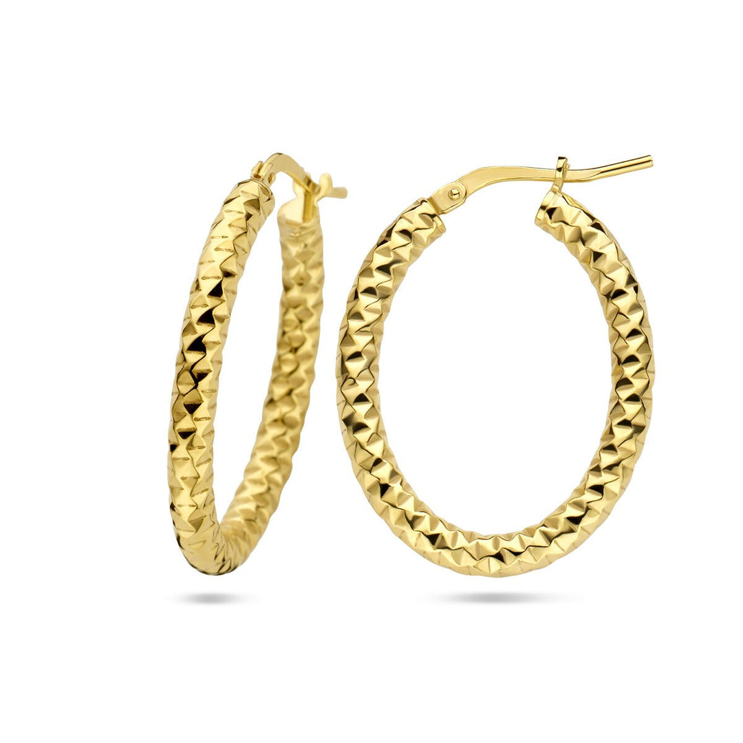 Verguld Zilveren Oorringen – 29.5 mm