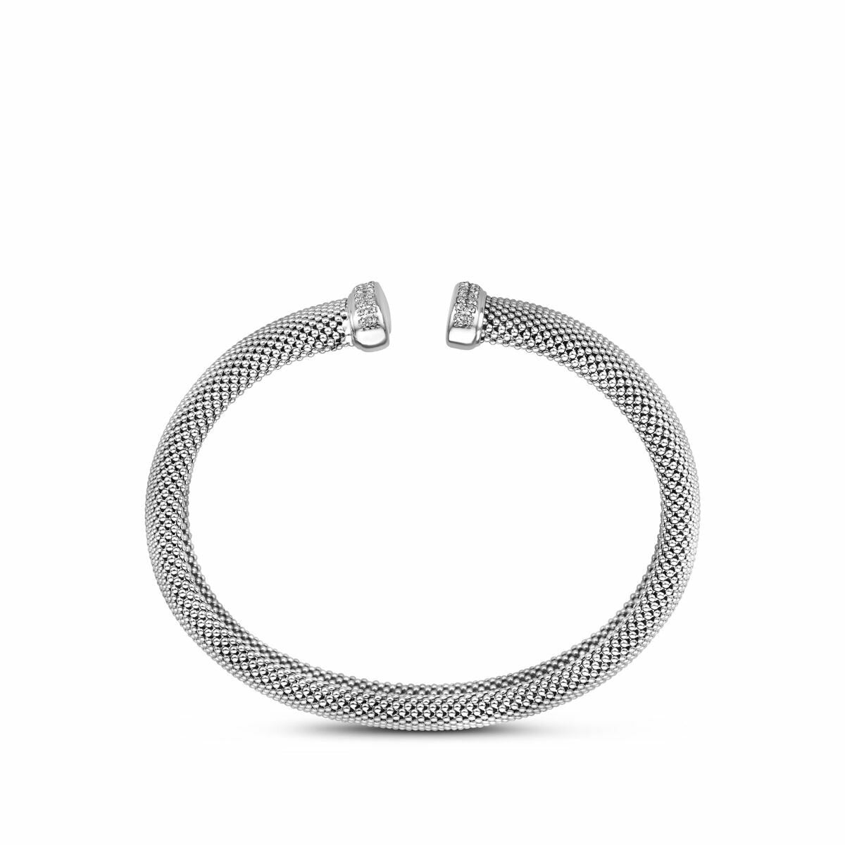 Zilveren dames armband – gerhodineerde spang armband