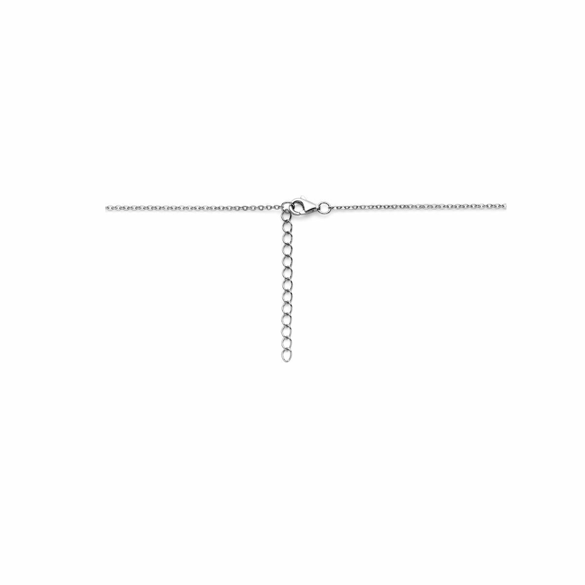 necklace hearts 36 + 4 cm silver rhodium plated
