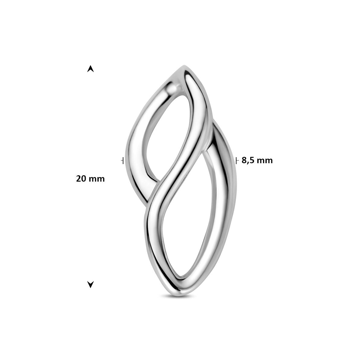Gerhodineerd 925k zilveren hanger