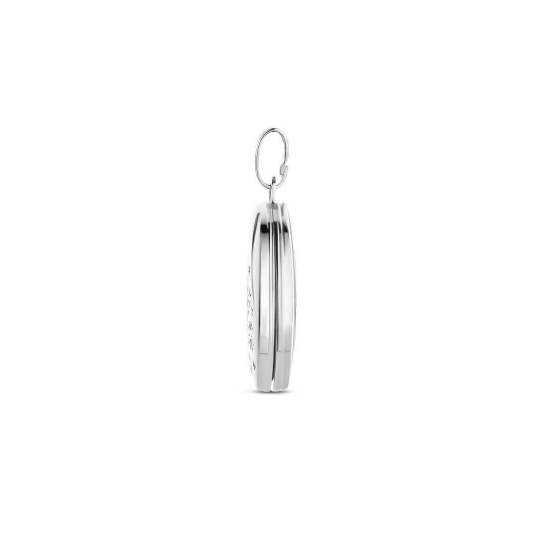 Zilveren medaillon – ovaal gerhodineerd 925 zilver