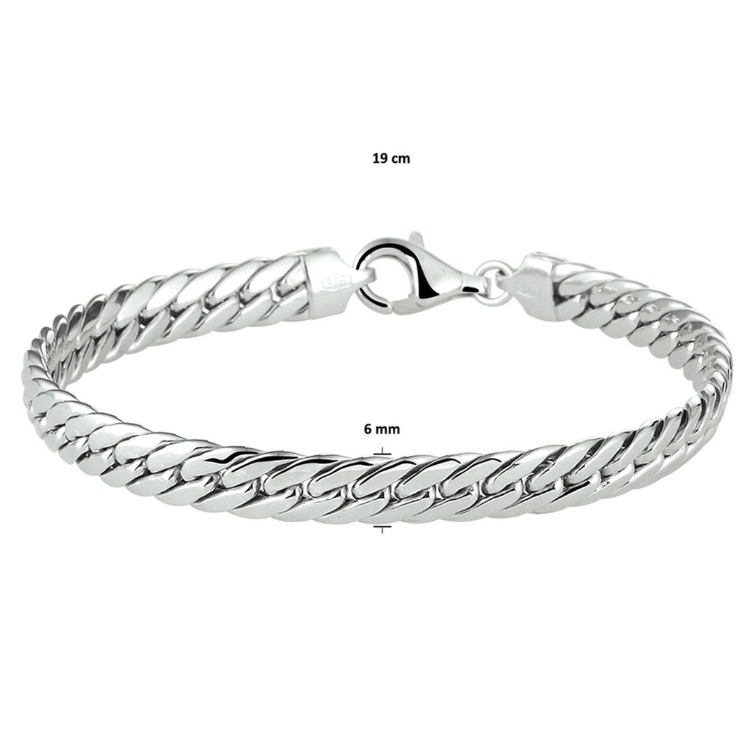 Zilveren gourmette armband – gerhodineerd 925
