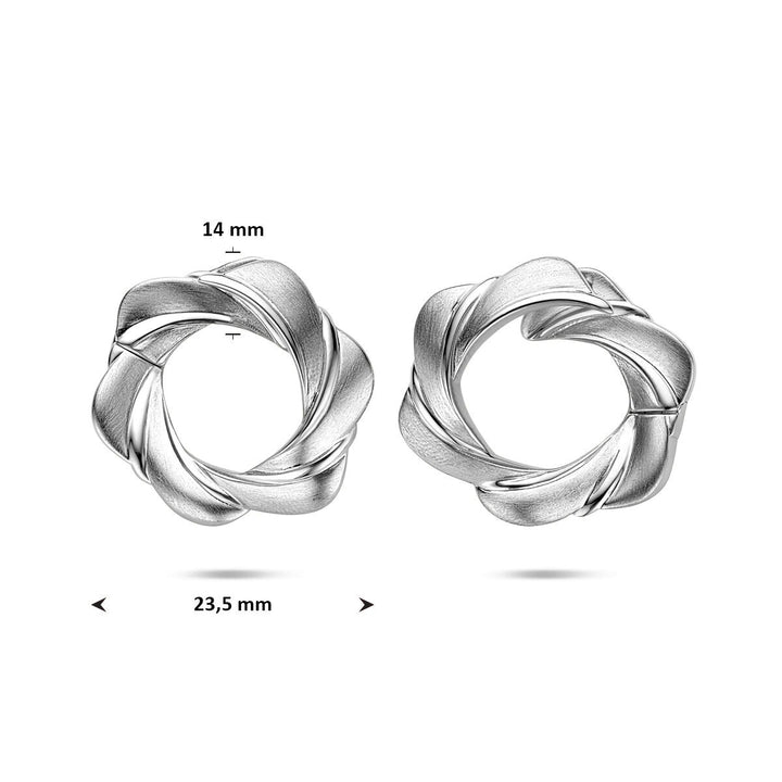 Zilveren klapoorringen – gerhodineerd 925 zilver