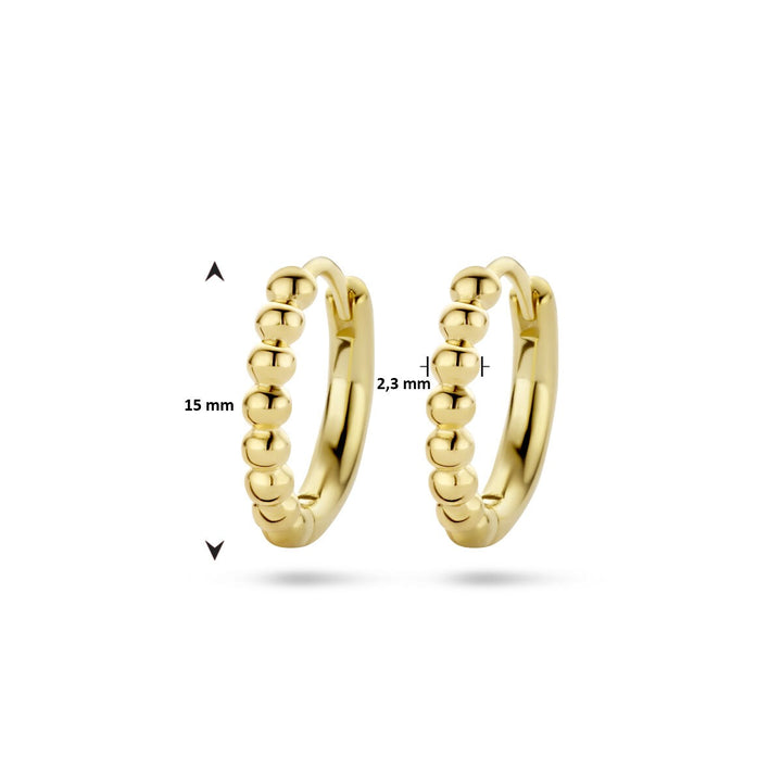 Verguld Zilveren Klapoorringen – 2.3 mm