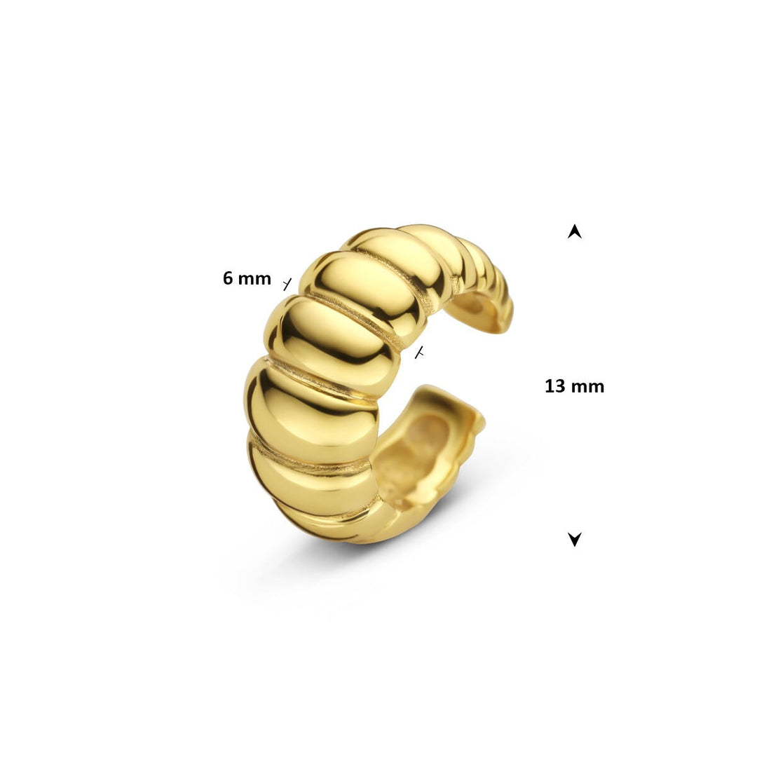 Verguld zilveren ear cuff – stijlvol gouden accent zonder piercing
