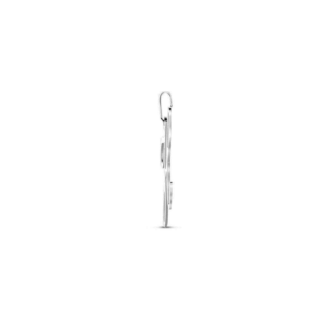 Gerhodineerd zilveren hanger in lettervorm