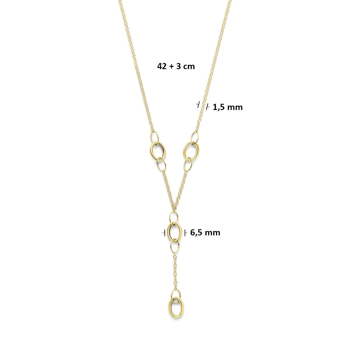14k Geelgouden y-collier