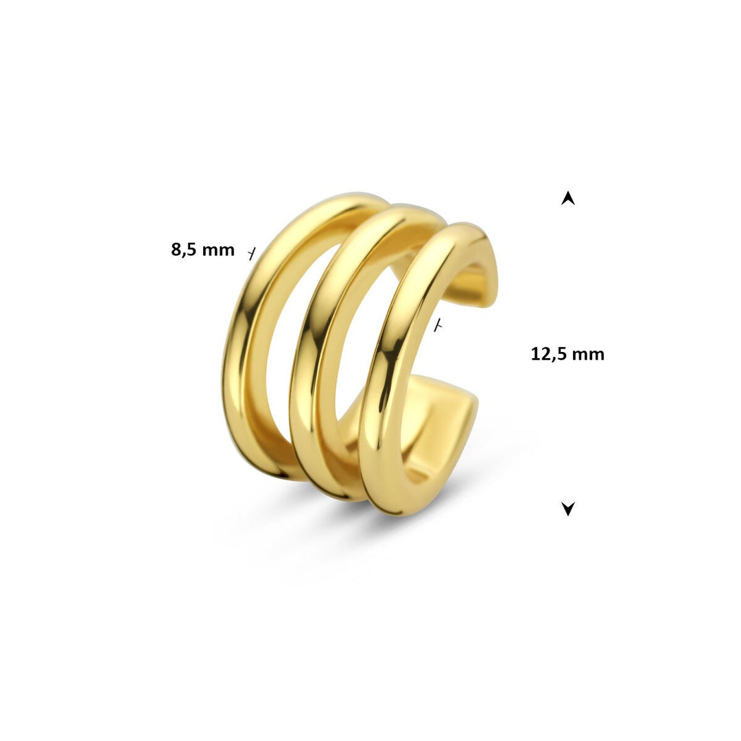 Verguld zilveren ear cuff in geelgoudkleur
